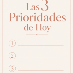 Lámina Imprimible — Las 3 Prioridades de Hoy