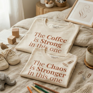 Dúo Camisetas — "The Coffee is Strong / The Chaos is Stronger"