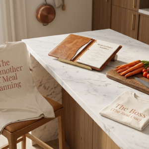 Dúo Camisetas — "La Jefa del Menú" (The Godmother of Meal Planning)